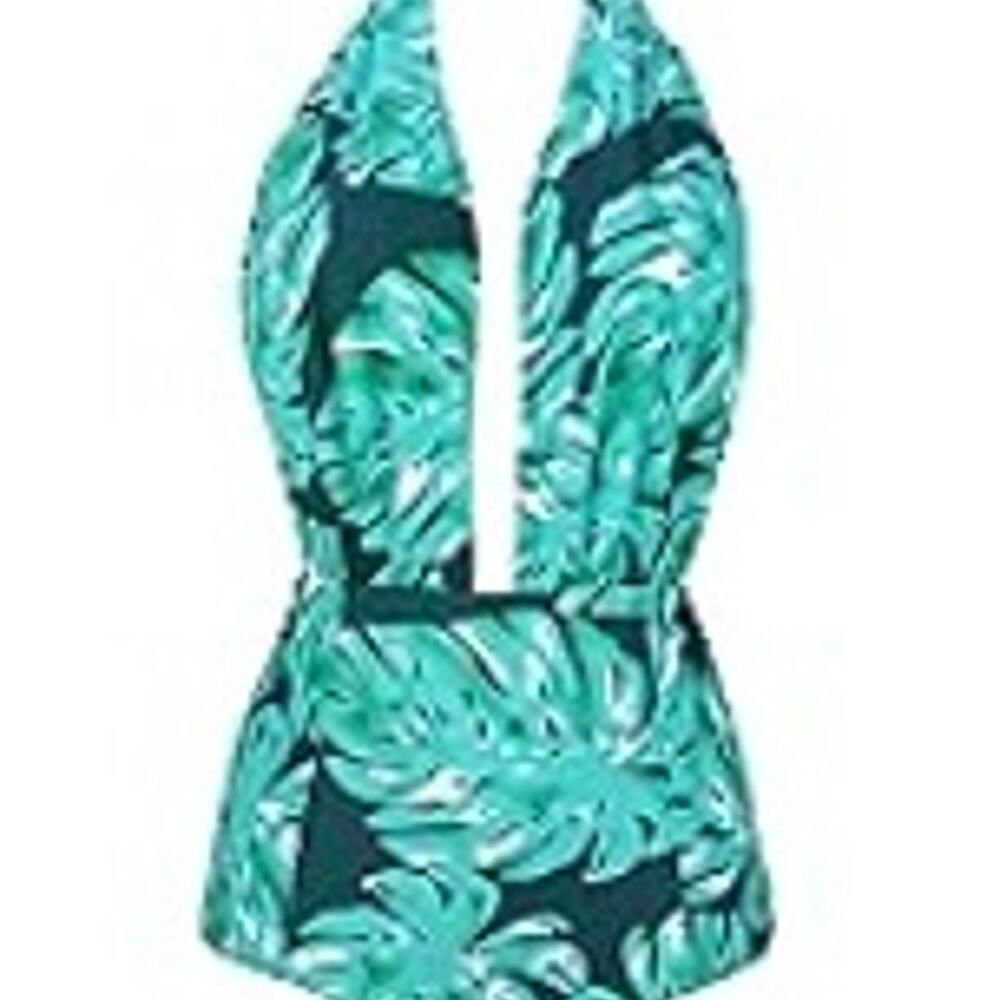 COCOSHIP Green One Piece Backless Sexy Swimsuit, Bathing Suit, Size XL, New! - Picture 2 of 8